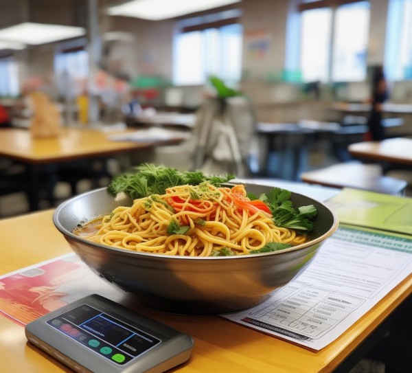 学校食堂一碗面多少克，重量标准与营养解析