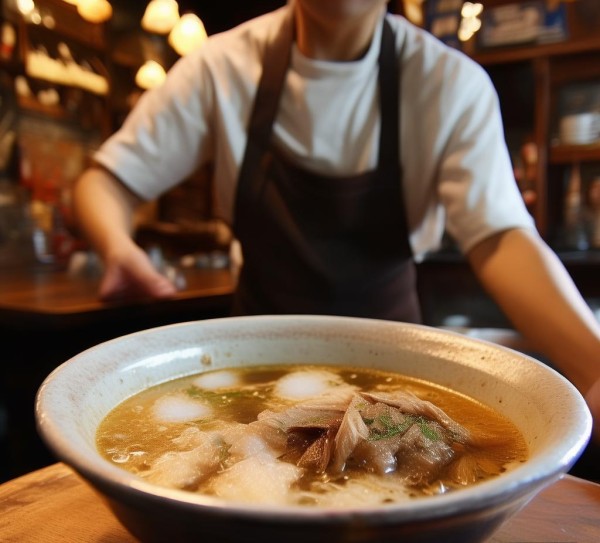 鸭得堡老鸭粉丝汤，一碗热汤里的温情，一位服务员的坚守与传承