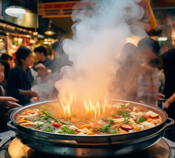 美食街新宠，旋转小火锅滚出烟火气，一口热汤解锁街头新体验