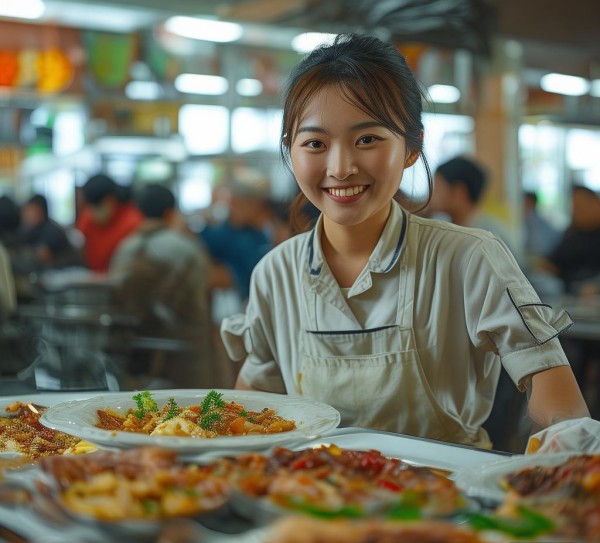 赞美食堂工作服务员，平凡岗位里的不凡坚守与温情传递